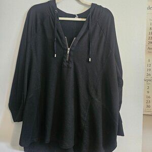 Cable & Gauge 2X hooded jersey with zipper black
